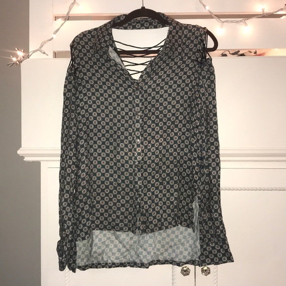 Blue and Black Blouse, New without tags! - Picture 1 of 2